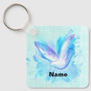 Dove Flying Key Ring