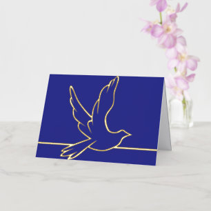 Dove Gold Foil Folded Card