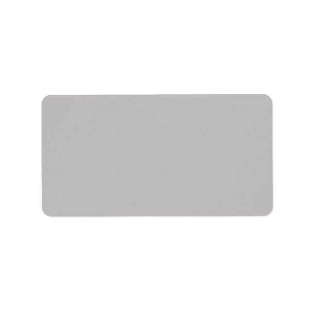 Dove Grey Grey Silver Solid Trend Colour Backgroun Label (Front)