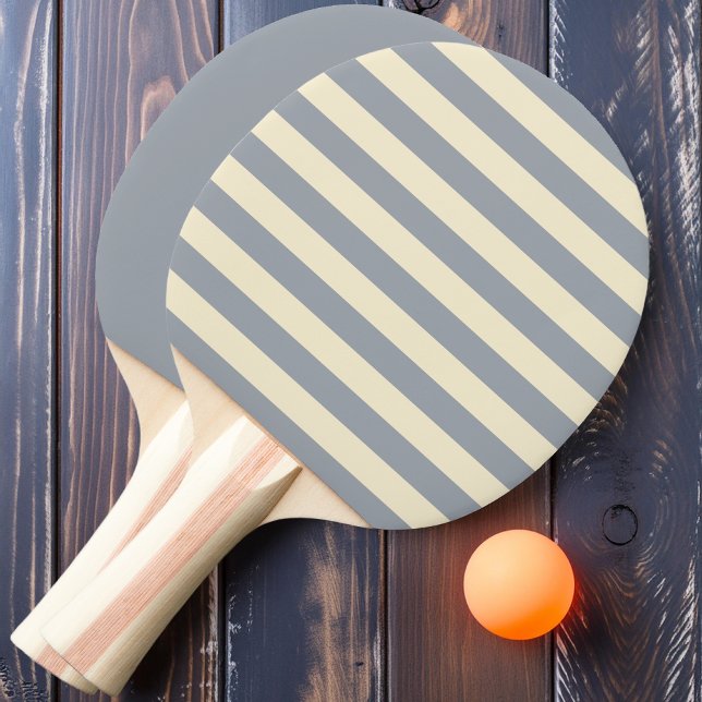 Dove Grey Polo Stripes and Solid Ping Pong Paddle (Creator Uploaded)