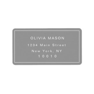 Dove Grey Simple Modern Chic Return Address Label
