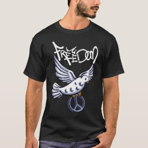 Dove Holding Peace Symbol streetwear T-Shirt
