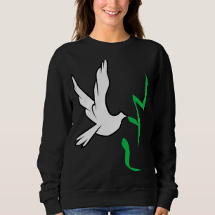 Dove Holding The Word Salam Peace In Arabic World Sweatshirt