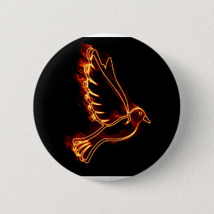 Dove Holy Spirit 6 Cm Round Badge