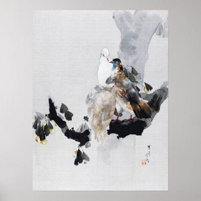 Dove in a Tree, Watanabe Seitei Poster (Front)