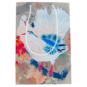 Dove in Autumn Leaves, Watanabe Seitei Medium Gift Bag