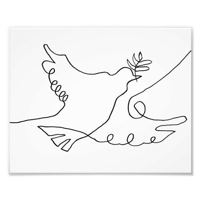 Dove Line Drawing Print (Front)