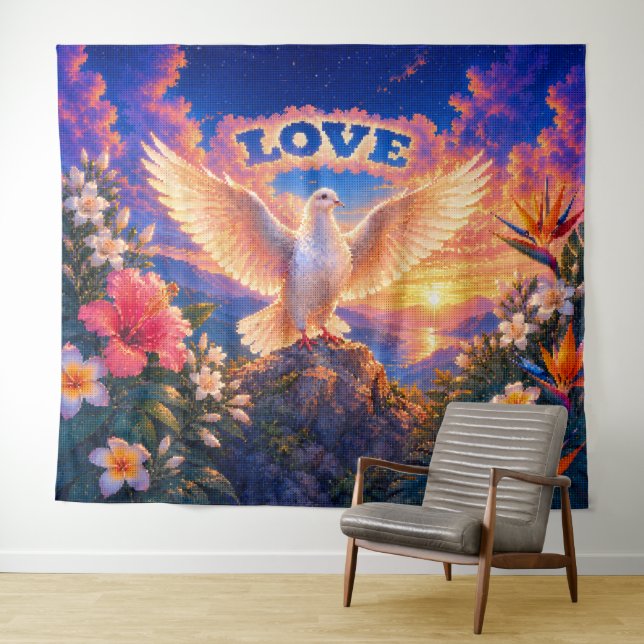 Dove | Love Above All Tapestry (In Situ (Horizontal))
