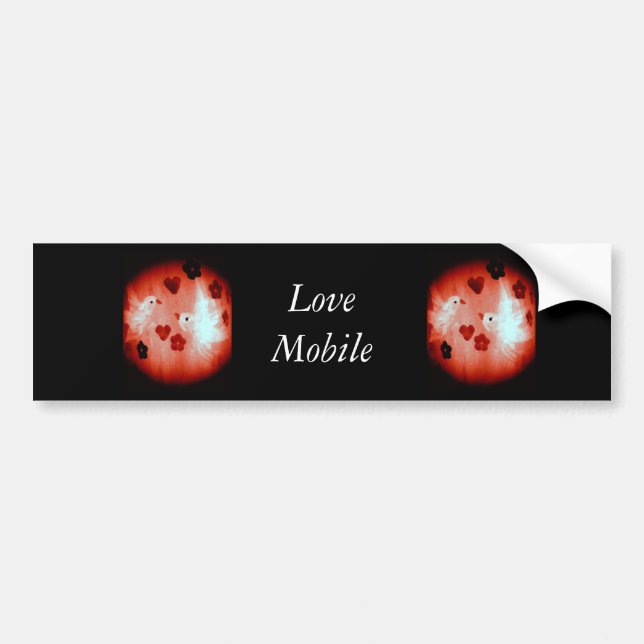 Dove Love Birds Art Bumper Sticker (Front)