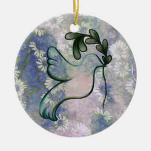 Dove of Hope and Peace                             Ceramic Tree Decoration