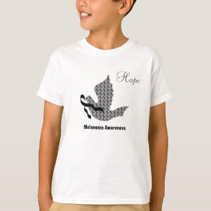 Dove of Hope Black Ribbon - Melanoma T-Shirt
