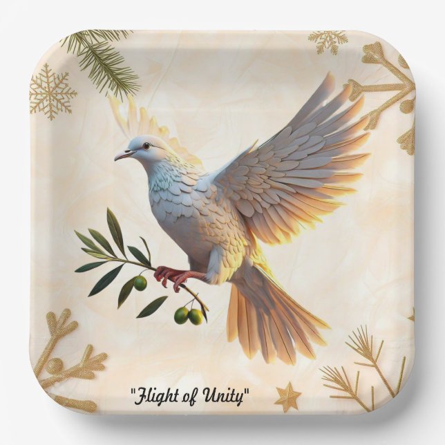 "Dove of Hope" Paper Plate (Front)