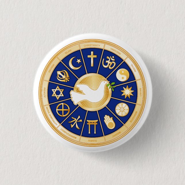 Dove of Peace 3 Cm Round Badge (Front)