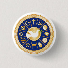 Dove of Peace 3 Cm Round Badge