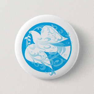 Dove of Peace 6 Cm Round Badge