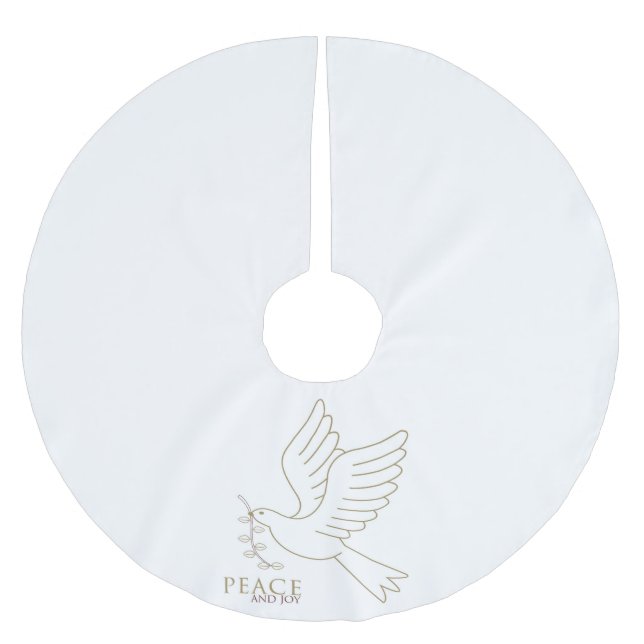 Dove of peace brushed polyester tree skirt (Front)