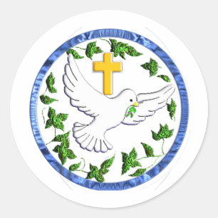 Dove of Peace Christian gifts Classic Round Sticker