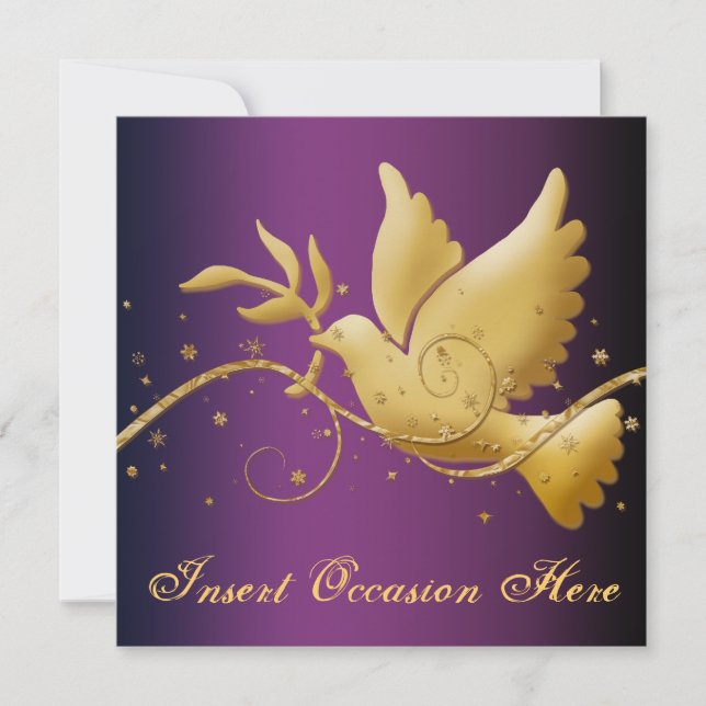 Dove of peace Christmas religious Invitation (Front)