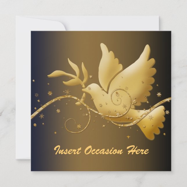Dove of peace Christmas religious Invitation (Front)