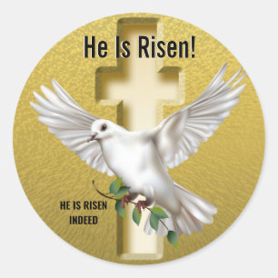 Dove of Peace Easter Classic Round Sticker