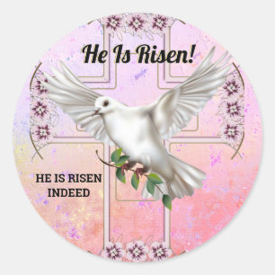 Dove of Peace Easter Classic Round Sticker