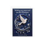 Dove of Peace Elegant Faux Papercraft Christmas