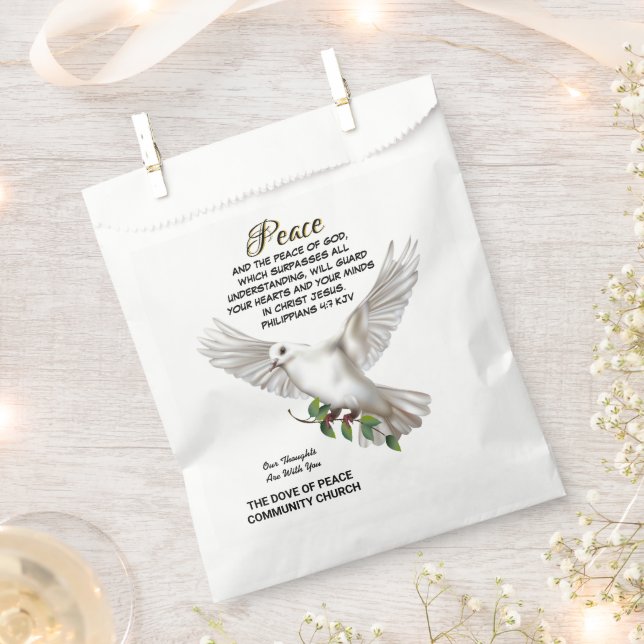 Dove of Peace Favour Bags (Clipped)