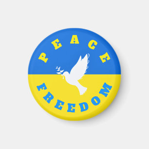 Dove of Peace - Flag of Ukraine - Freedom - Peace  Magnet