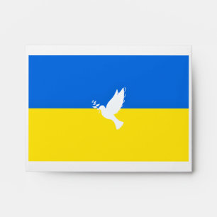 Dove of Peace - Flag of Ukraine - Peace Envelope