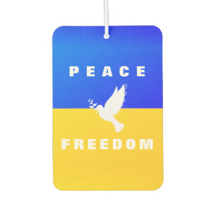 Dove of Peace - Flag of Ukraine - Peace - Freedom  Car Air Freshener