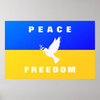 Dove of Peace - Flag of Ukraine - Peace - Freedom