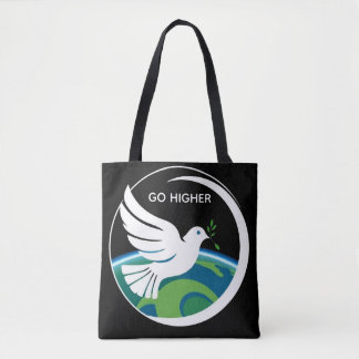 DOVE OF PEACE GO HIGHER TOTE BAG