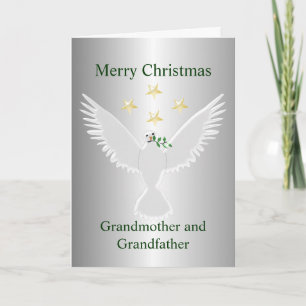 Dove Of Peace Grandparents Christmas Holiday Card