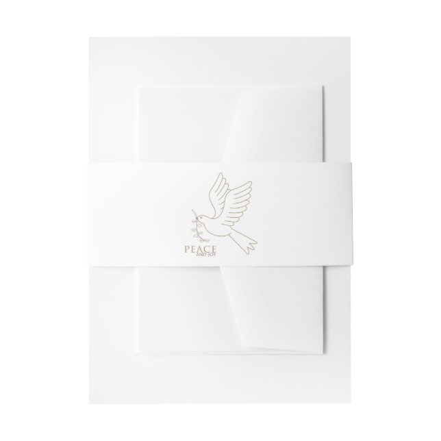 Dove of peace invitation belly band (Front Example)