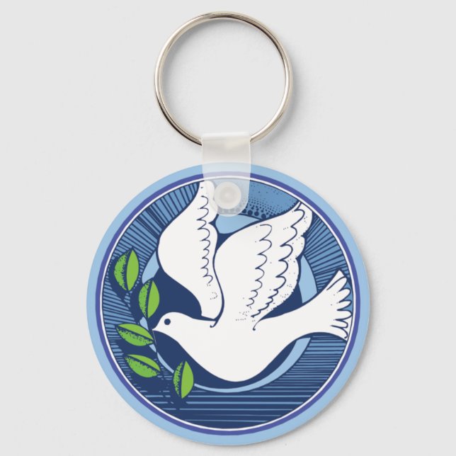 Dove of Peace Key Ring (Front)