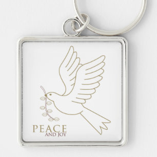 Dove of peace key ring