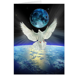 Dove of Peace over Planet Earth Sunrise