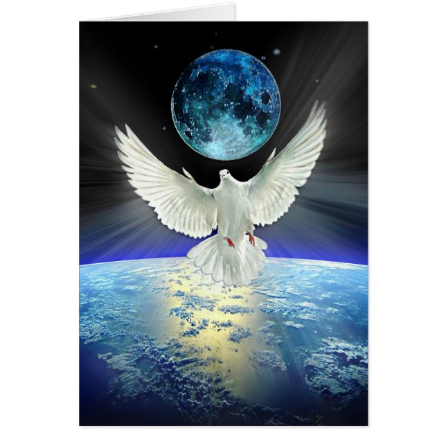 Dove of Peace over Planet Earth Sunrise (Front)