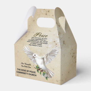 Dove of Peace Personalised Scripture Verse Favour Box