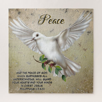 Dove of Peace Personalised Scripture Verse Jigsaw Puzzle