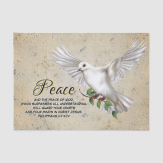 Dove of Peace Personalised Scripture Verse Tissue Paper