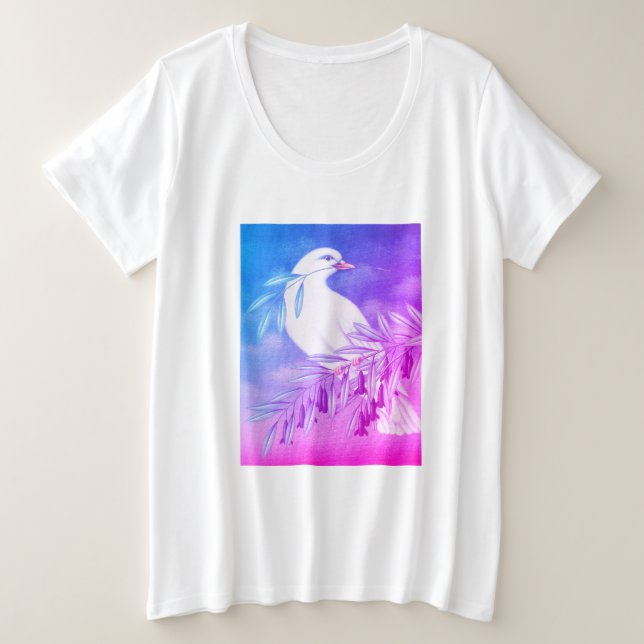 Dove of peace plus size T-Shirt (Design Front)