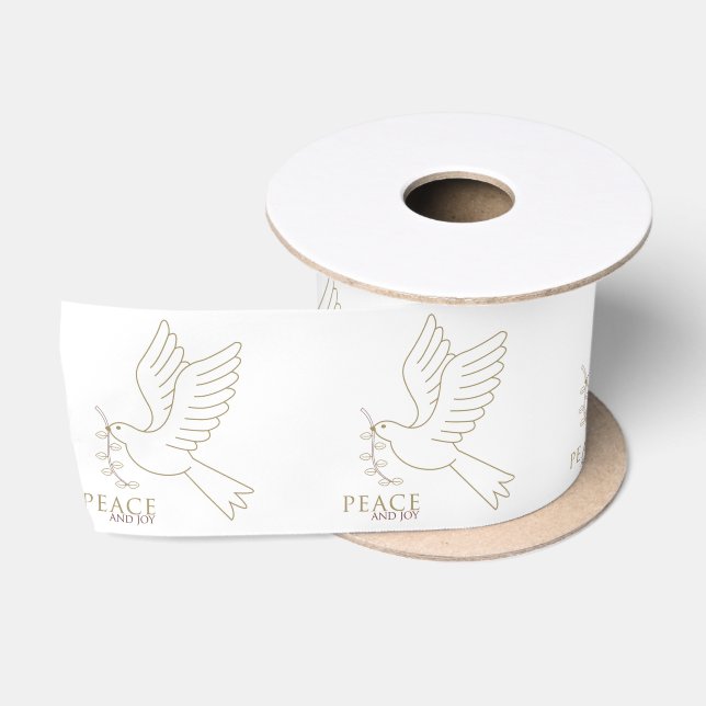 Dove of peace satin ribbon (Spool)