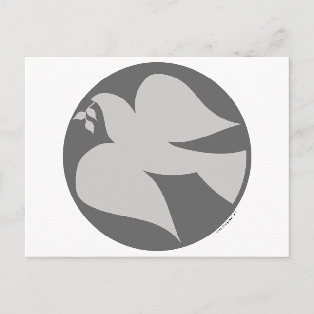 Dove of Peace Sign Postcard (Front)