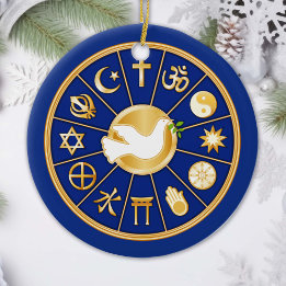 Dove of Peace, Symbols of Faith Ceramic Tree Decoration