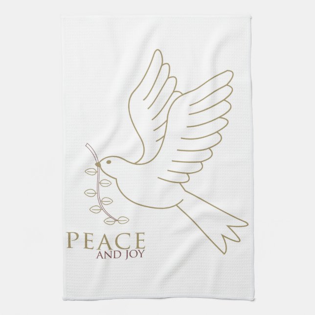 Dove of peace tea towel (Vertical)