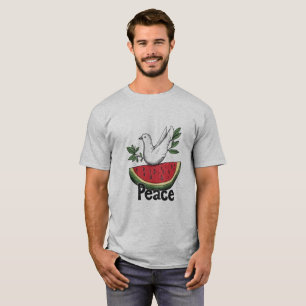 Dove of Peace & Watermelon سلام وبطيخ T-Shirt