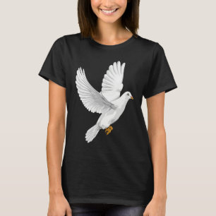 Dove Of Peace White Pigeon Hand Drawn Artwork Grap T-Shirt
