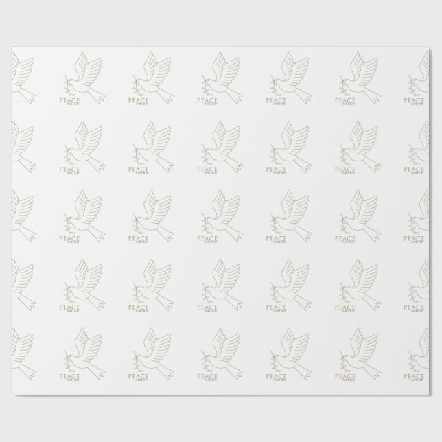 Dove of peace wrapping paper (Flat)