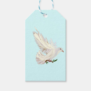 Dove & Olive Branch Sticker Gift Tags